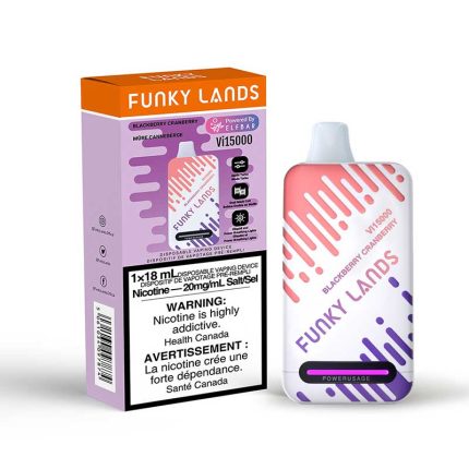 Funky Lands VI15000 Disposable vape in Blackberry Cranberry flavor