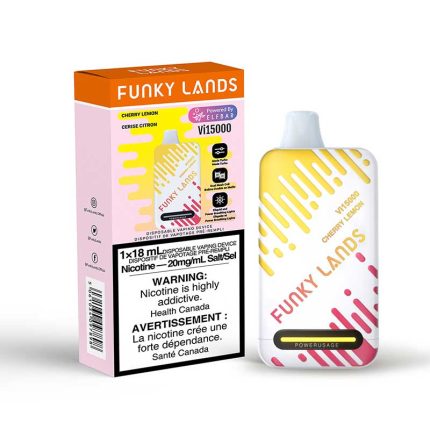 Funky Lands VI15000 Disposable vape in Cherry Lemon flavor